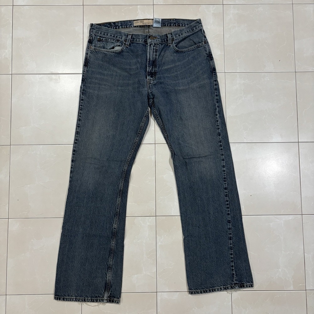 Vintage Y2K Levis 527 Low Boot Cut Jeans Mens 38x34 Blue Denim Slim Fit Casual